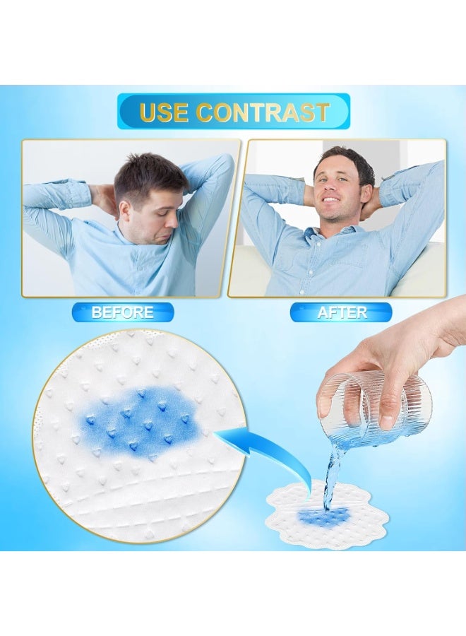 VIUAUAX Armpit Sweat Pads, 100 Pcs Wider and larger Underarm Sweat Pads for Men Hyperhidrosis, Disposable Sweat Pads for Under Arms, Sweat Free Armpit Protection for Outdoor Work Meeting - Image 4